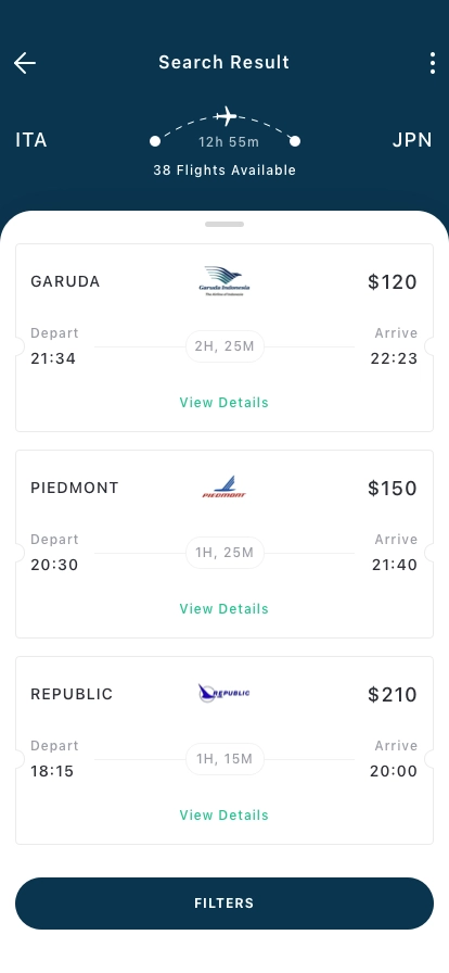 Flight Ticket Booking Mobile App UI Kit - Screenshot 5