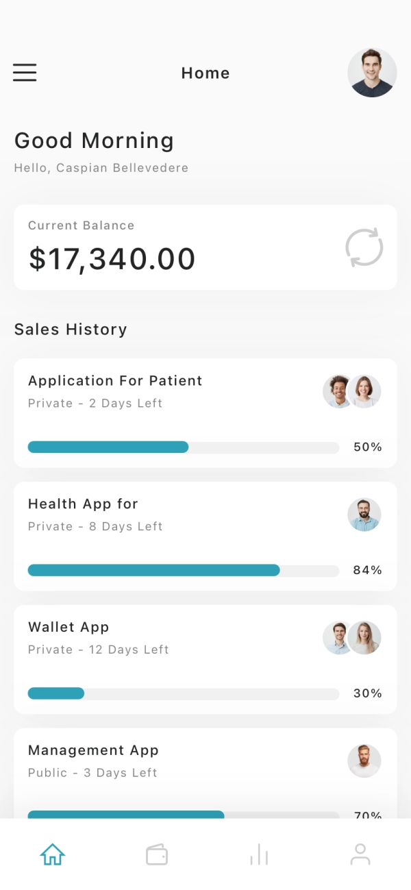 Sales Management Mobile App UI Kit - Screenshot 3