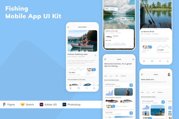 Fishing Mobile App UI Kit