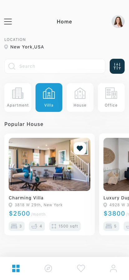 Rental Property Mobile App UI Kit - Screenshot 1