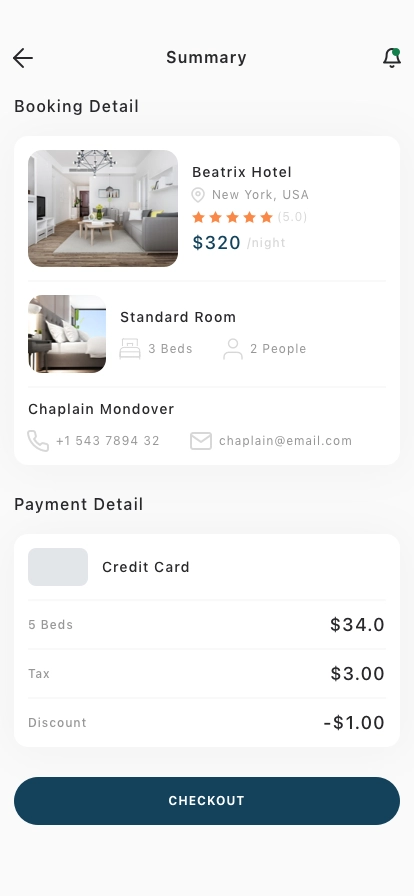 Travel & Reservation Mobile App UI Kit - Screenshot 4