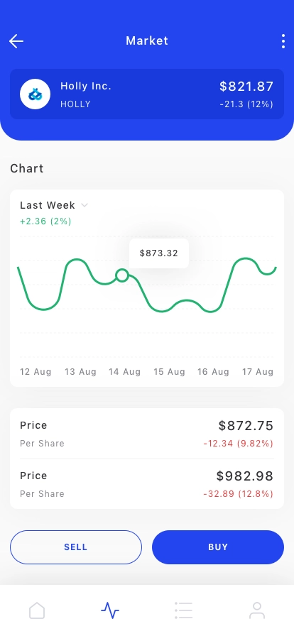 Investment & Finance Mobile App UI Kit - Screenshot 3