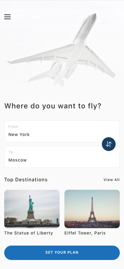 Travel & Flight Booking Mobile App UI Kit - Screenshot 1