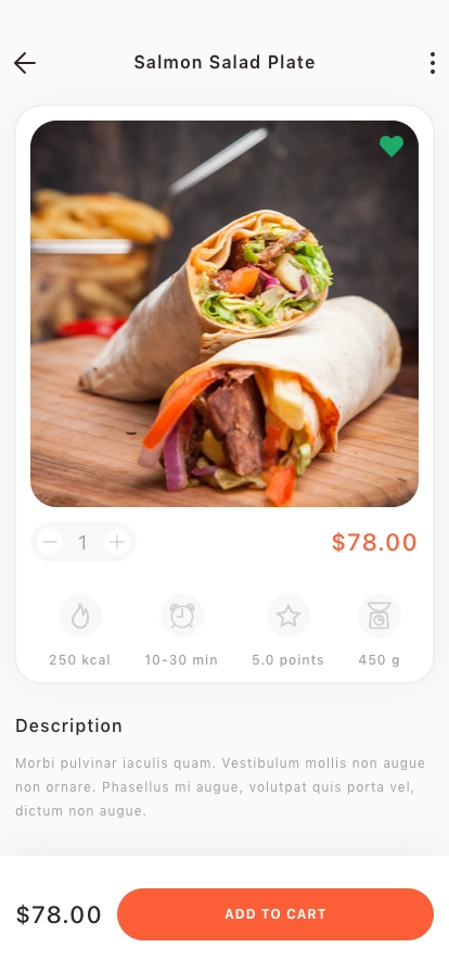 Online Food Ordering Mobile App UI Kit - Screenshot 3