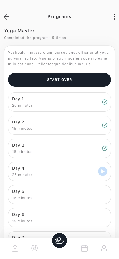 Yoga & Wellness Mobile App UI Kit - Screenshot 5