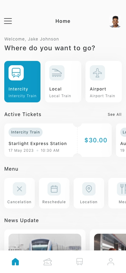 Train Booking Mobile App UI Kit - Screenshot 2