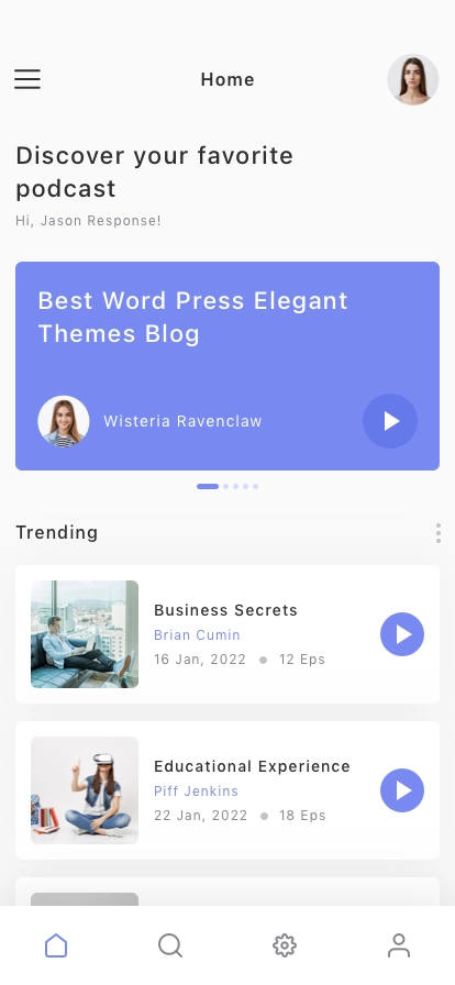 Podcast App UI Kit - Screenshot 1