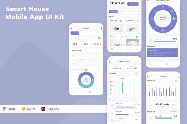Smart House Mobile App UI Kit