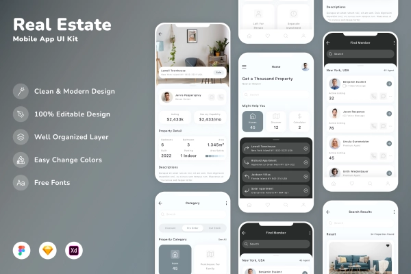 Real Estate Mobile App UI Kit
