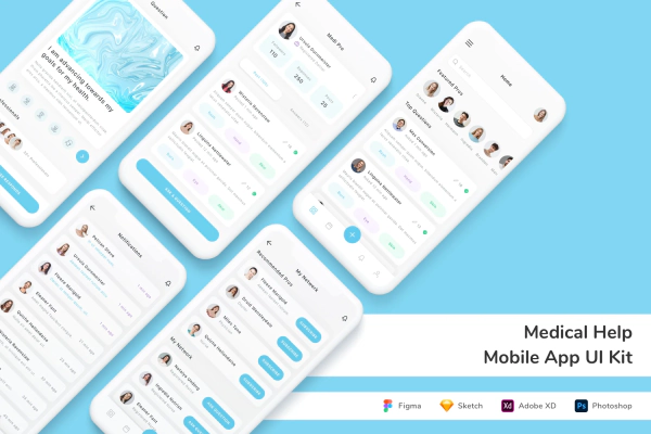 Medical Help Mobile App UI Kit
