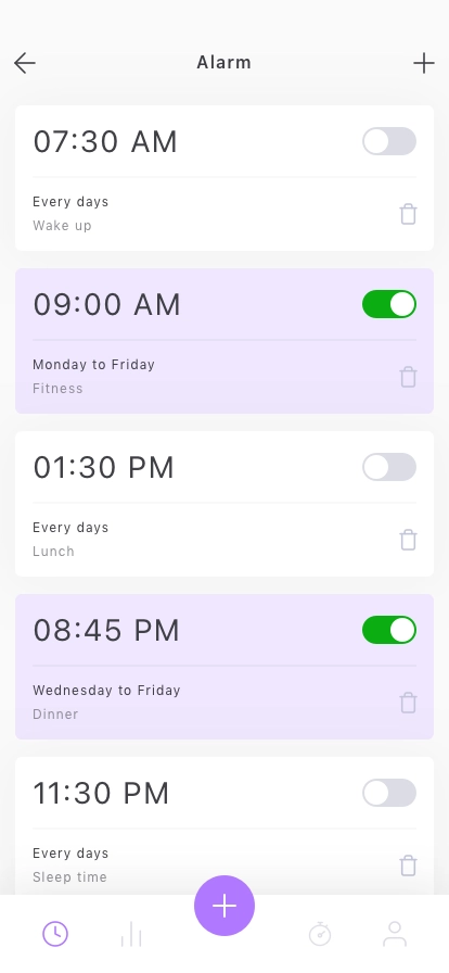 Alarm & Clock Mobile App UI Kit - Screenshot 3