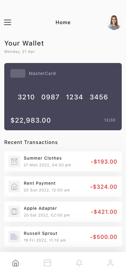 Payment & Bill Split Mobile App UI Kit - Screenshot 3