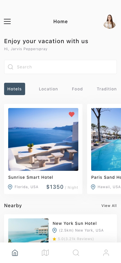 Hotel Reservation Mobile App UI Kit - Screenshot 1