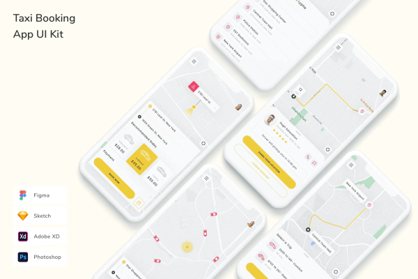 Taxi Booking App UI Kit
