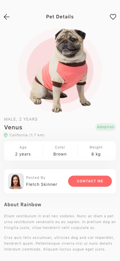 Pet Sharing Mobile App UI Kit - Screenshot 3