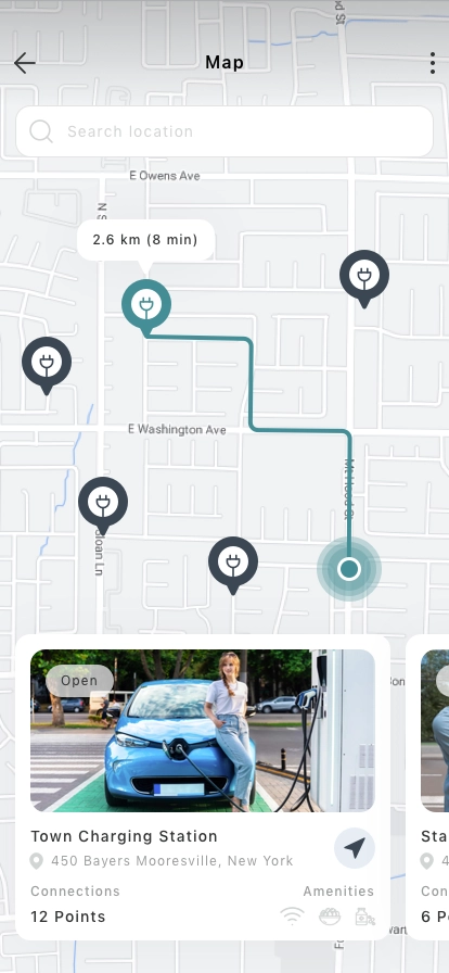 EV Charging Station Finder Mobile App UI Kit - Screenshot 2