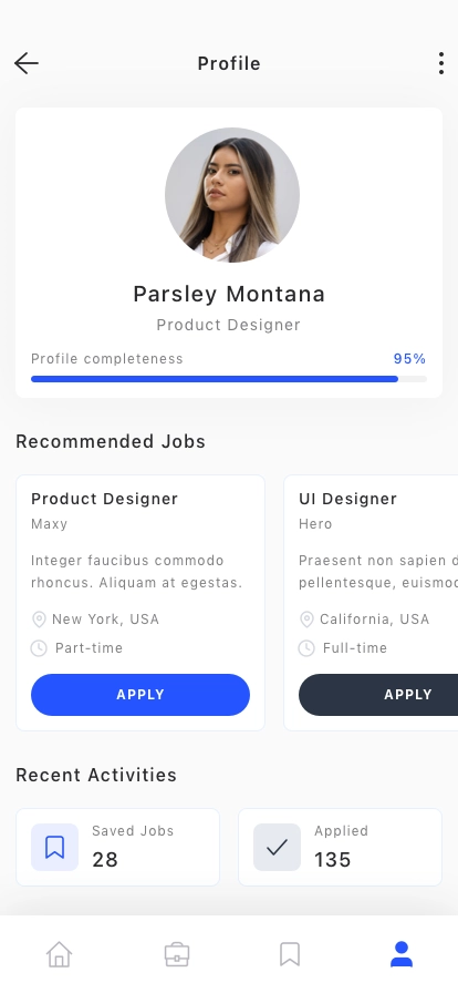 Job & Hiring Mobile App UI Kit - Screenshot 2