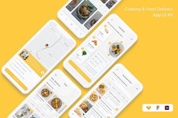 Cooking & Food Delivery App UI Kit 2