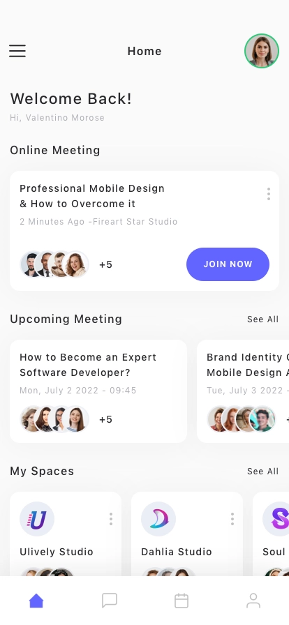 Voice Conference Mobile App UI Kit - Screenshot 2