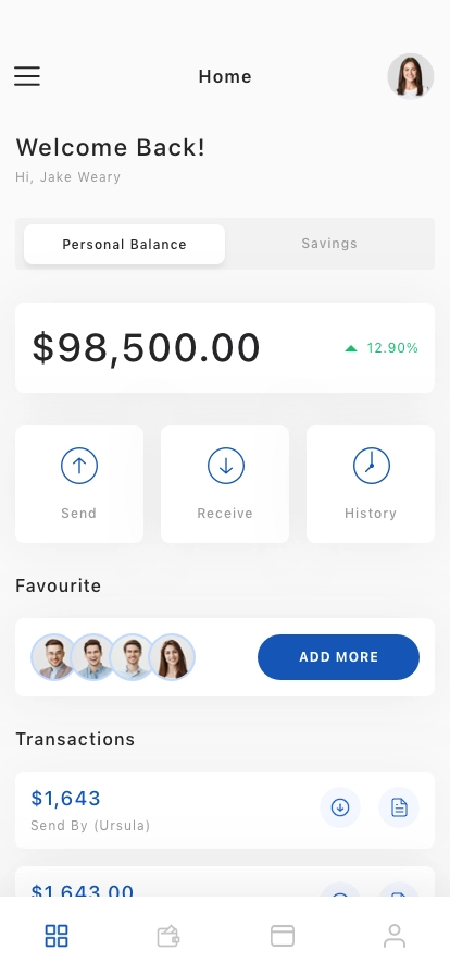 Finance & Wallet App UI Kit - Screenshot 2