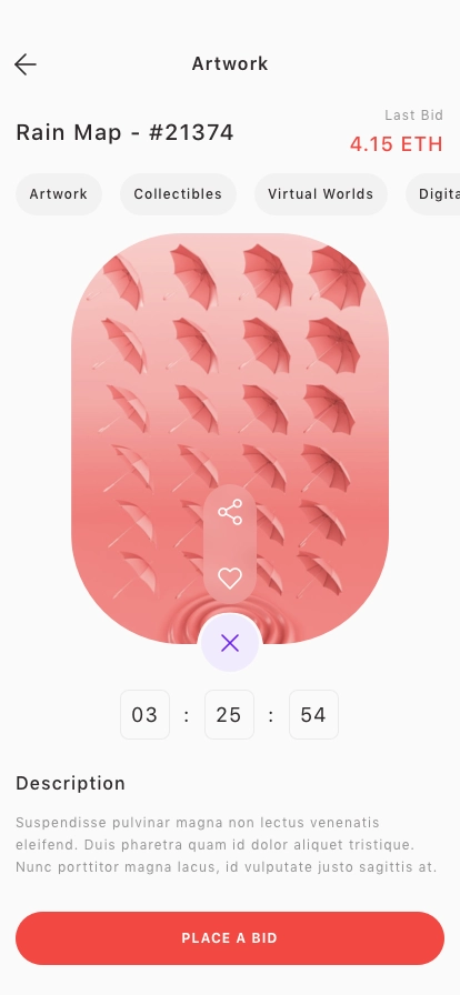 NFT Marketplace App UI Kit - Screenshot 3