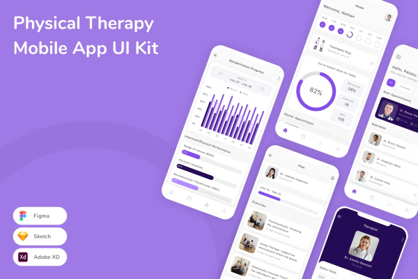 Physical Therapy Mobile App UI Kit