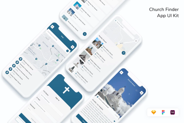 Church Finder App UI Kit