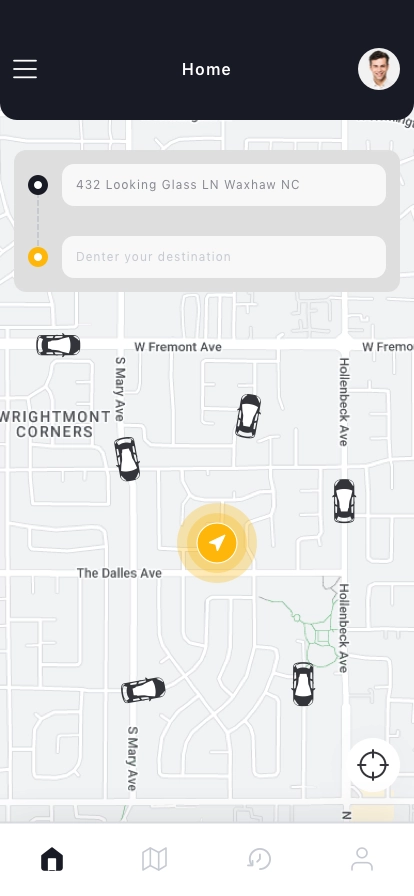 Taxi Booking Mobile App UI Kit - Screenshot 1