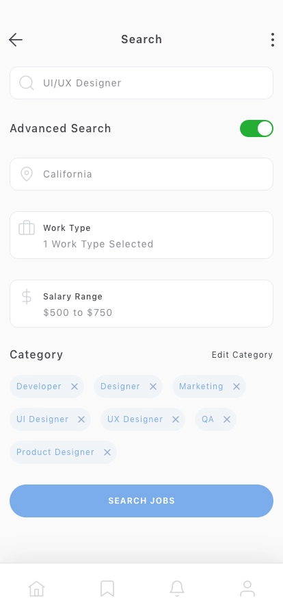 Work Finder Mobile App UI Kit - Screenshot 3