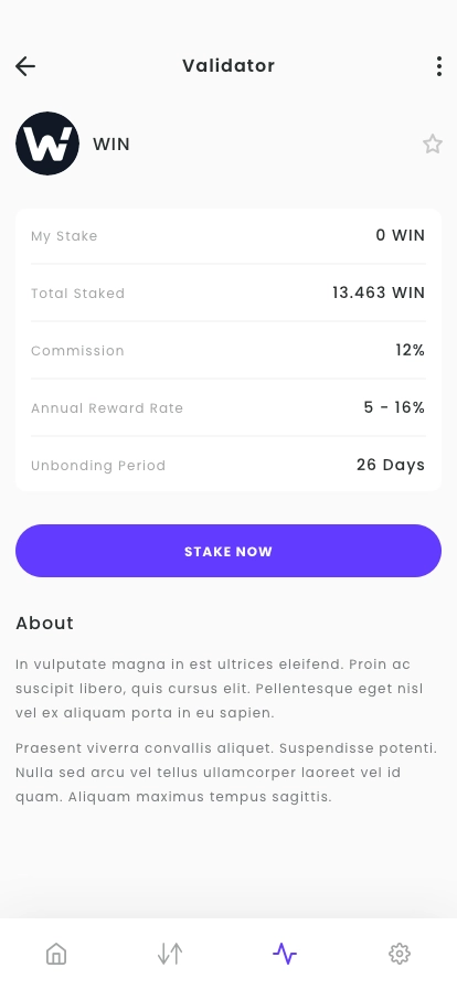 Cryptocurrency Staking Mobile App UI Kit - Screenshot 4
