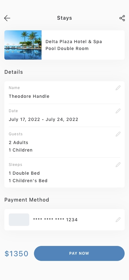 Hotel & Reservation Mobile App UI Kit - Screenshot 4