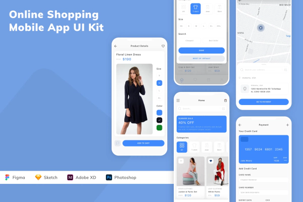 Online Shopping Mobile App UI Kit
