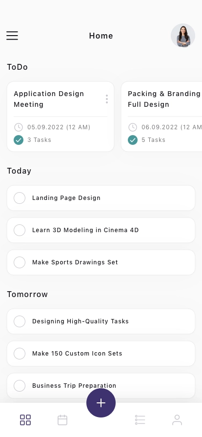 Daily Task Planner Mobile App UI Kit - Screenshot 1
