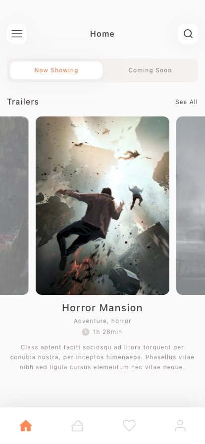 Cinema Booking Mobile App UI Kit - Screenshot 2