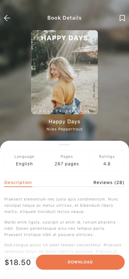 Bookstore Mobile App UI Kit - Screenshot 4