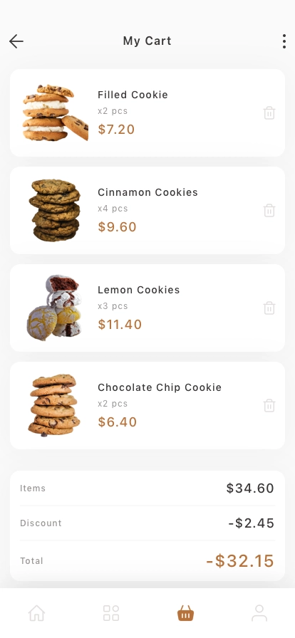 Cookies Shop Mobile App UI Kit - Screenshot 4