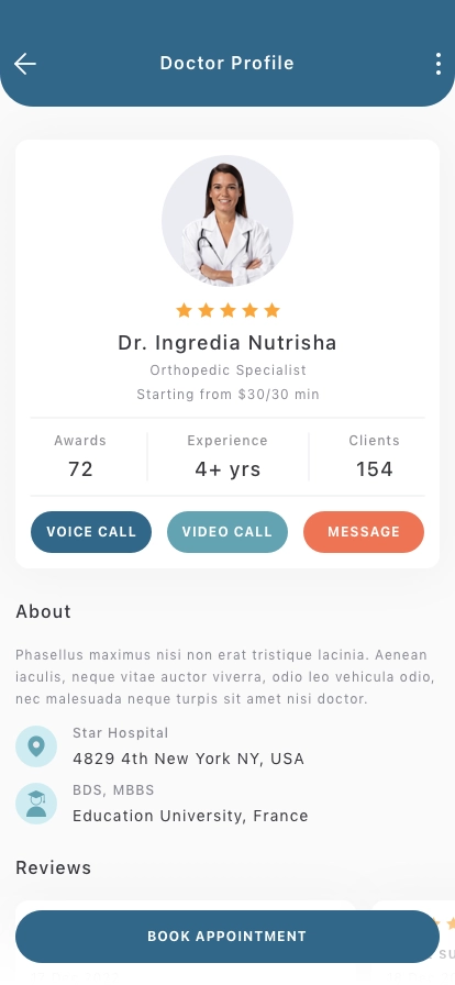 Medical Mobile App UI Kit - Screenshot 2