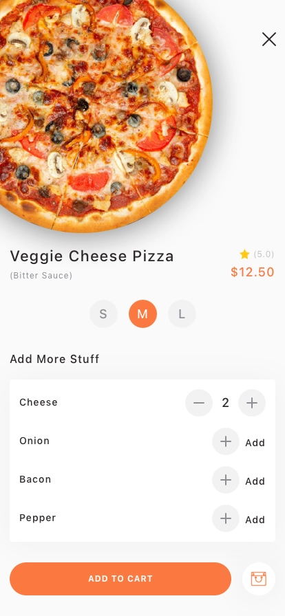 Pizza Delivery Mobile App UI Kit - Screenshot 3
