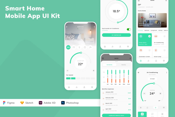 Smart Home Mobile App UI Kit