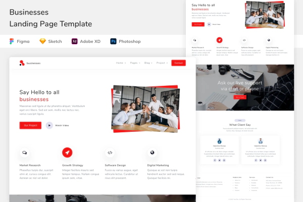 Businesses Landing Page Template