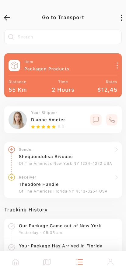Parcel Delivery Mobile App UI Kit - Screenshot 4