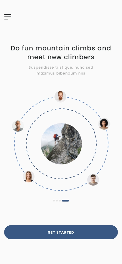 Hiking Trip Mobile App UI Kit - Screenshot 1