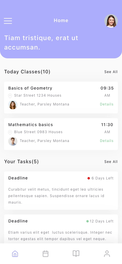 School Management Mobile App UI Kit for Figma, Sketch & XD | UIworkshop