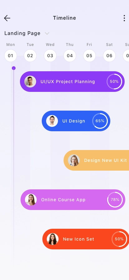ask & Project Management Mobile App UI Kit - Screenshot 4