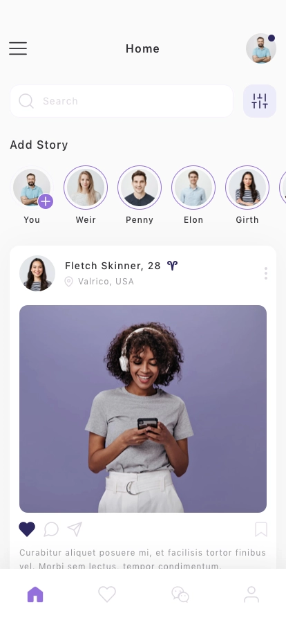 Social Media & Dating Mobile App UI Kit - Screenshot 1