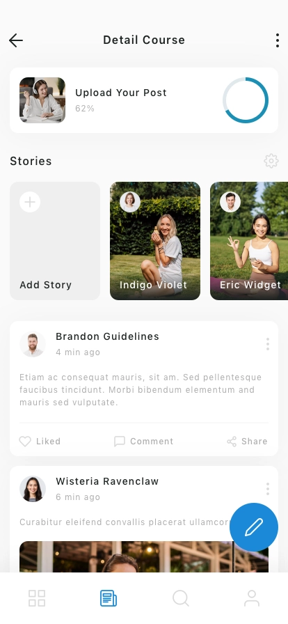 Student Social Network Mobile App UI Kit - Screenshot 3