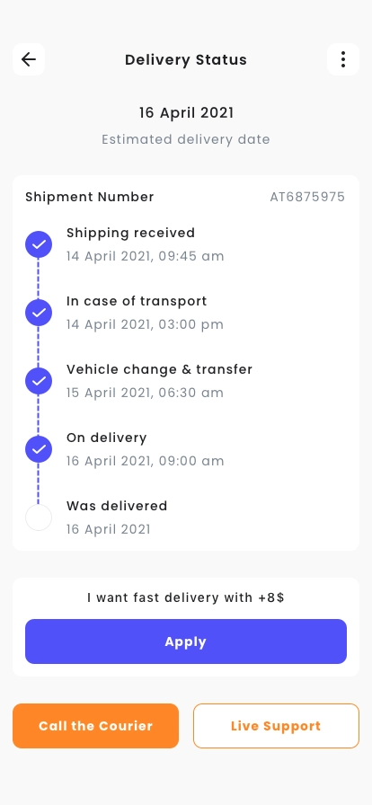 Shipping & Logistics Mobile App UI Kit - Screenshot 3
