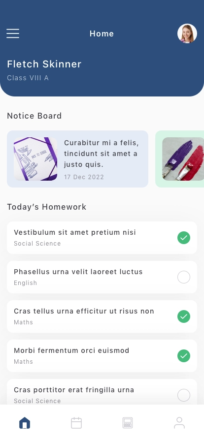 School & Student Mobile App UI Kit - Screenshot 1