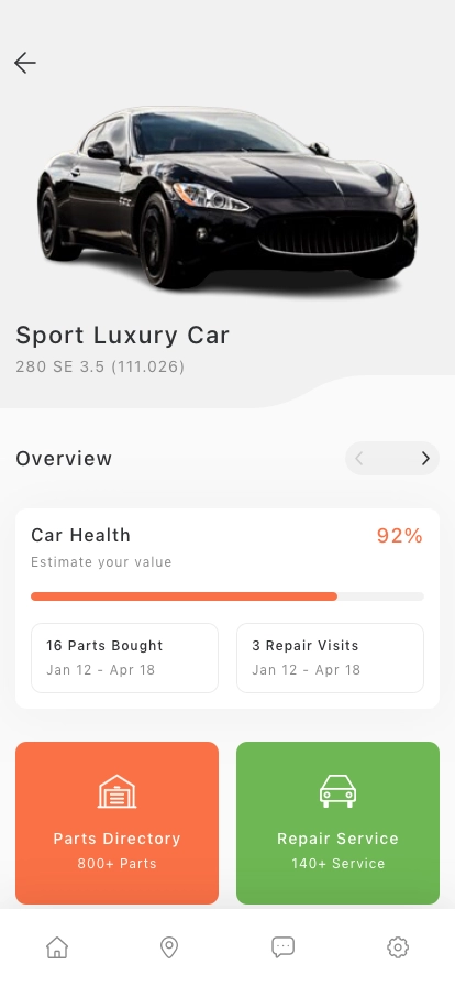 Car Repair Mobile App UI Kit - Screenshot 2