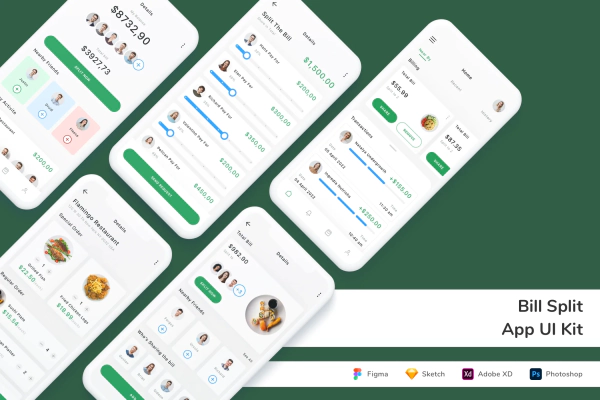 Bill Split App UI Kit